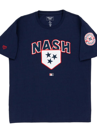 The Ebbets Field Nashville Sounds MiLB Fashion Cotton Short Sleeve Tee features 