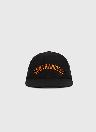 The Ebbets Field San Francisco City Series Wool Ballcap is black with 