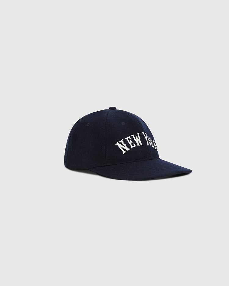 The Ebbets Field New York City Series Wool Ballcap, in navy blue with 