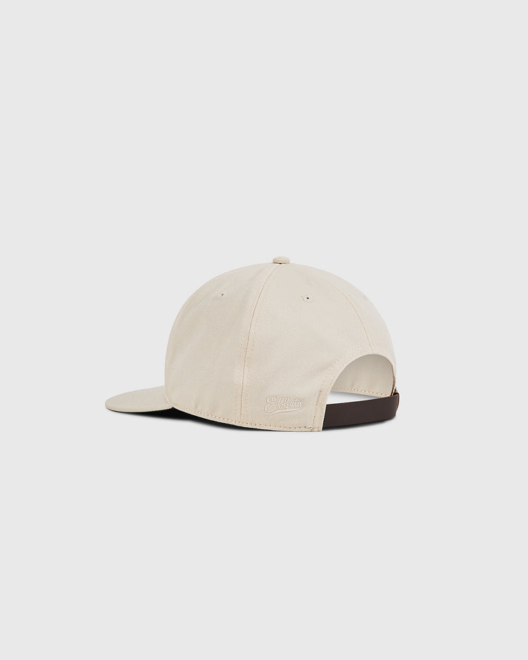 The Ebbets Field Puerto Rico 1972 National Team Cotton Twill Ballcap is shown from the back, featuring an adjustable darker strap and brim, subtle embroidered text above the opening, and a plain white background.