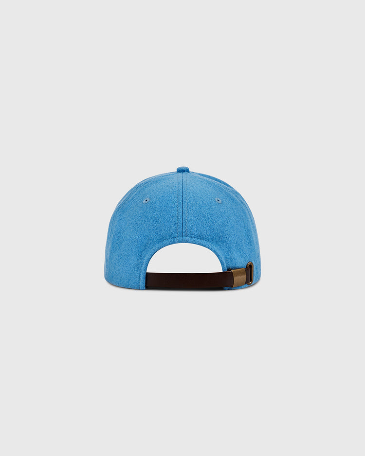 The Ebbets Field Chicago Cats Wool Ballcap is shown from the back, featuring a brown adjustable strap and a small top button, set against a plain light gray background.