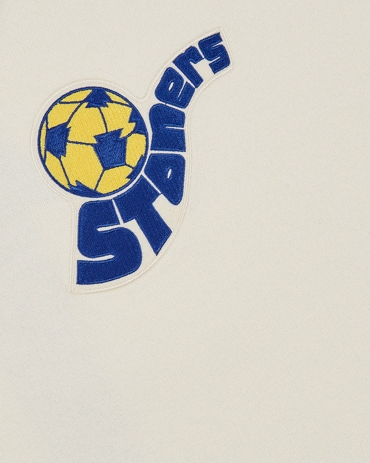 Ebbets Field’s Pennsylvania Stoner Vintage Soccer Goalie Jersey patch features a yellow and blue soccer ball with 