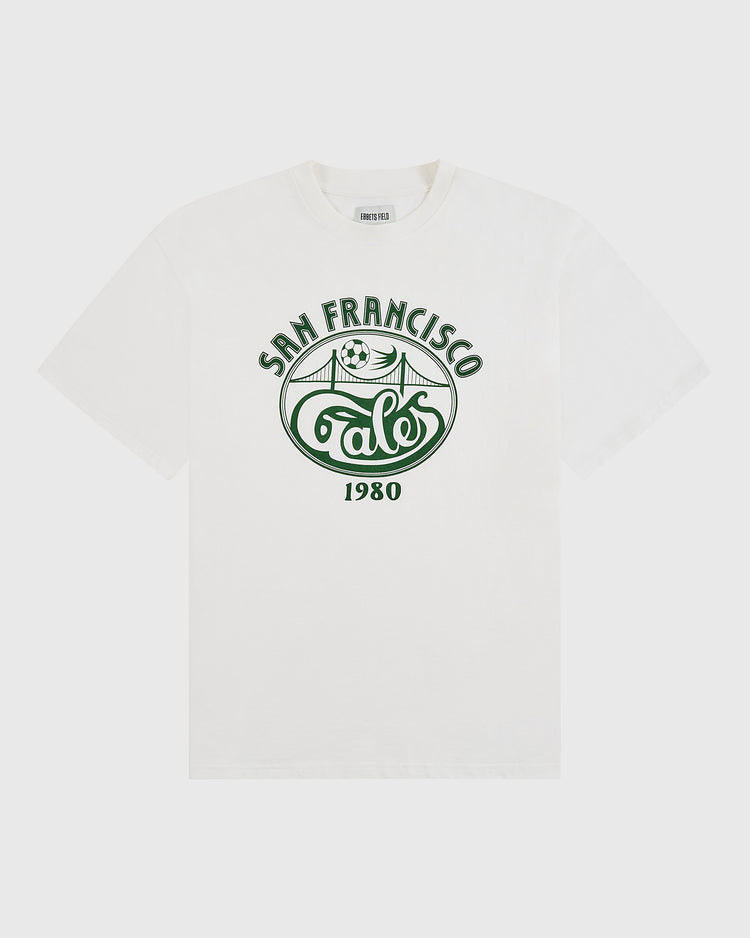 The Ebbets Field San Francisco Golden Gate Gales Short Sleeve Graphic T-Shirt features a green graphic logo with 