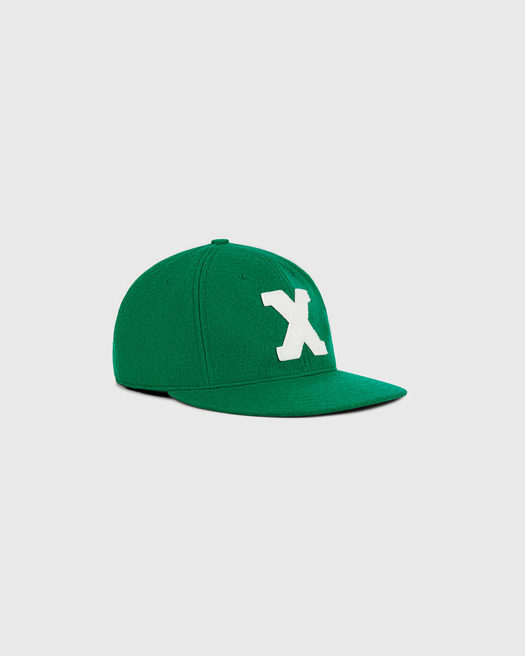 The Xalapa Chileros 1963 Authentic Wool Ballcap by Ebbets Field, featuring a large white 