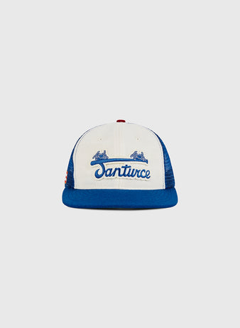 The Ebbets Field Santurce Wool Mesh Trucker Ballcap, featuring 