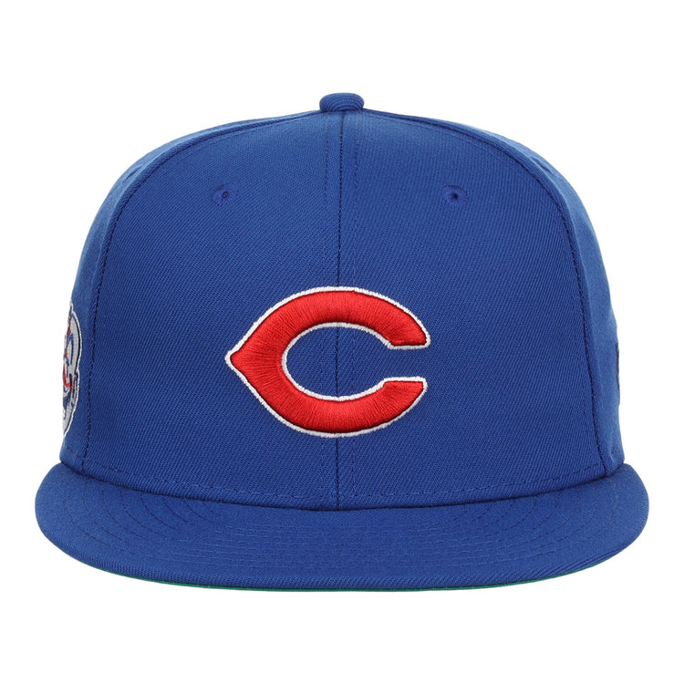 The EFF Indianapolis Clowns NLB Team Color Fitted Ballcap is a vintage-inspired blue cap with a bold red C outlined in white, honoring the classic look of the Negro American League’s Indianapolis Clowns.