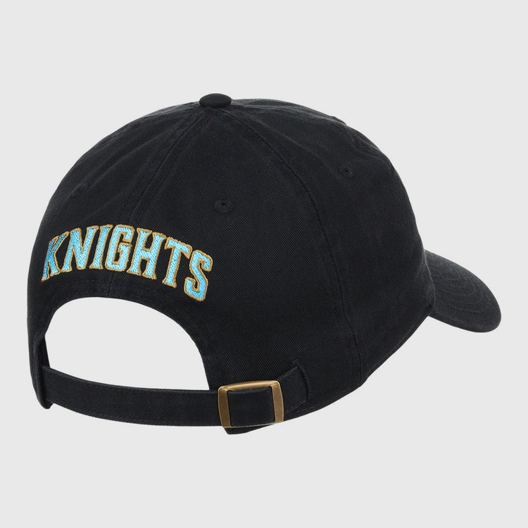 The Charlotte Knights MiLB Dad Ballcap by Ebbets Field is a black cap with 