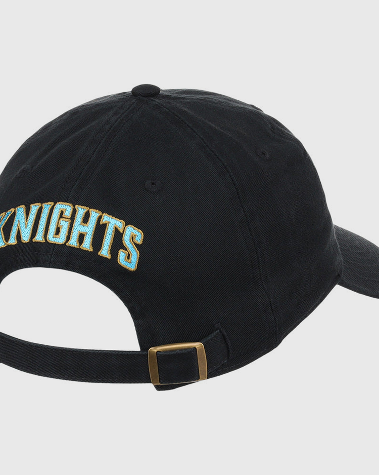 The Charlotte Knights MiLB Dad Ballcap by Ebbets Field is a black cap with 