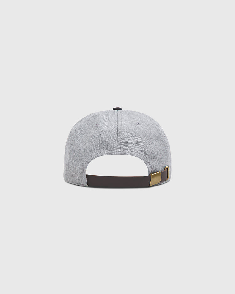 The Ebbets Field Baltimore Elite Giants 1949 Cotton Twill Ballcap is displayed from the back, highlighting a dark adjustable strap with a brass buckle against a plain white background. Inspired by classic Negro League style, this cap pays tribute to the legendary Baltimore Elite Giants.