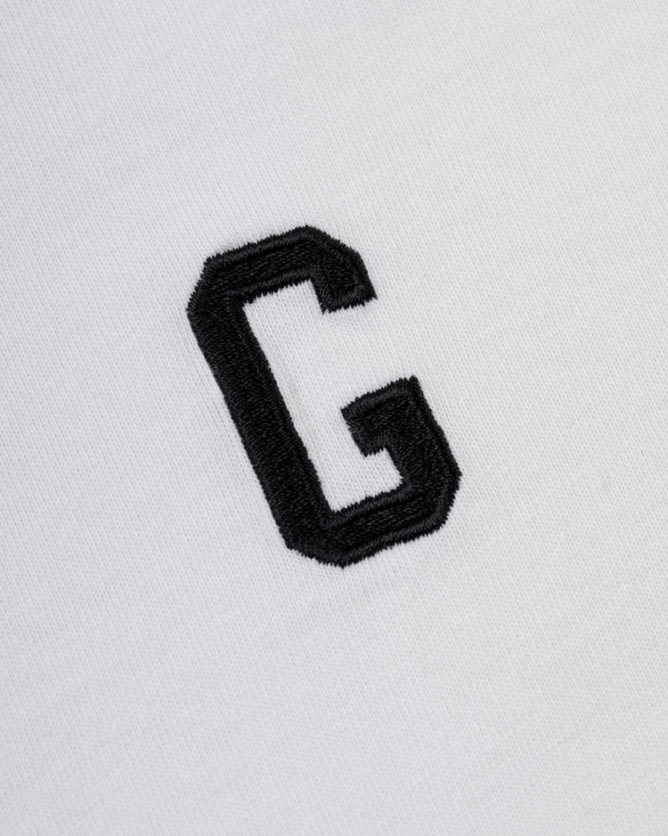 The Homestead Grays Embroidered G Short Sleeve Tee by Ebbets Field Flannels features a black G honoring the legendary team and Josh Gibson, celebrating Negro Leagues history.
