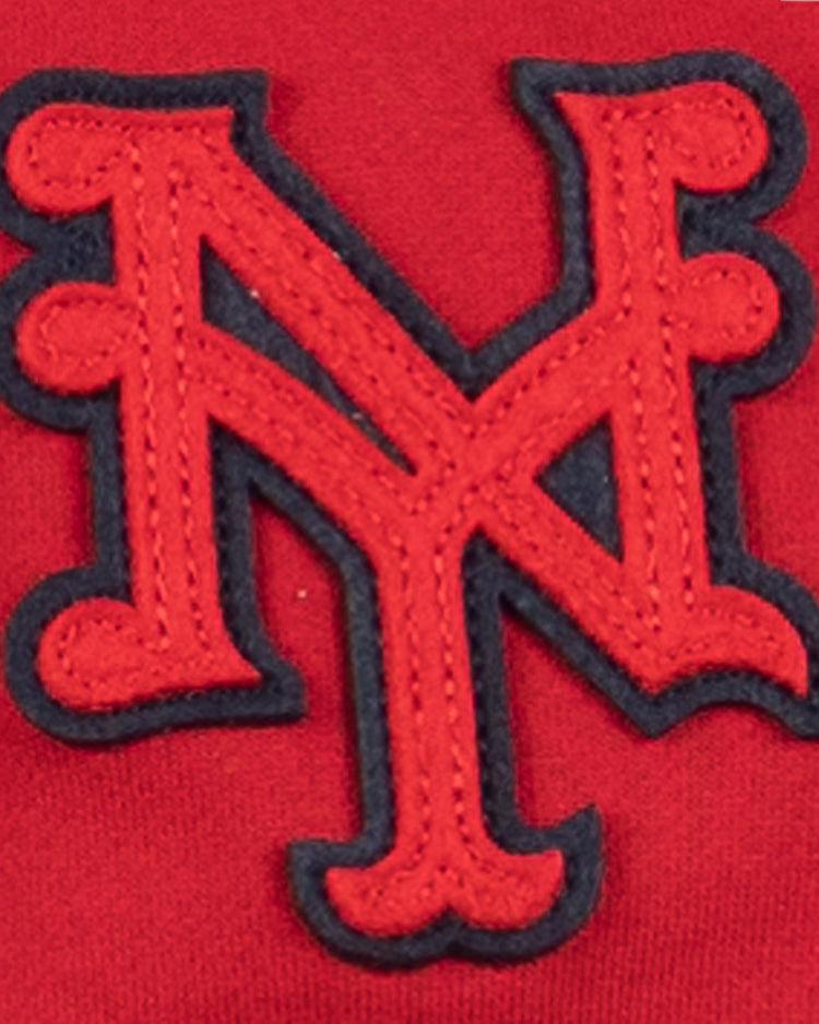 The EFF New York Cubans French Terry Script Hooded Sweatshirt pays tribute to the Negro National League and legends like Martin Dihigo with its bold red and black design.