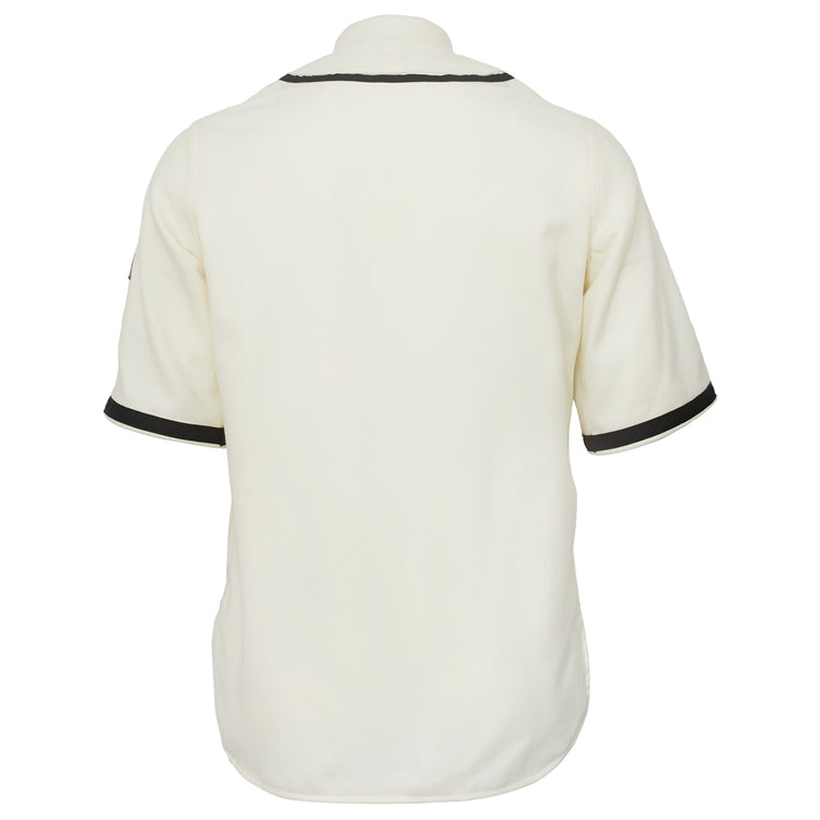 The EFF Nippon Giants 1938 Home Jersey is shown from the back in cream with black trim on the collar and sleeves, echoing the classic look of vintage baseball uniforms.