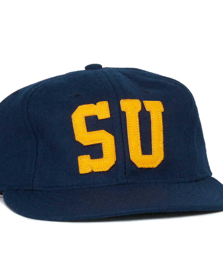 The EFF Southern University 1969 Vintage Ballcap features large yellow SU embroidery on navy blue, celebrating SWAC Baseball Championships.